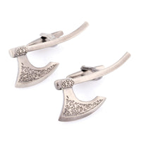 Medieval Axe Cufflinks in Burnished Silver Novelty Cufflinks Clinks Australia