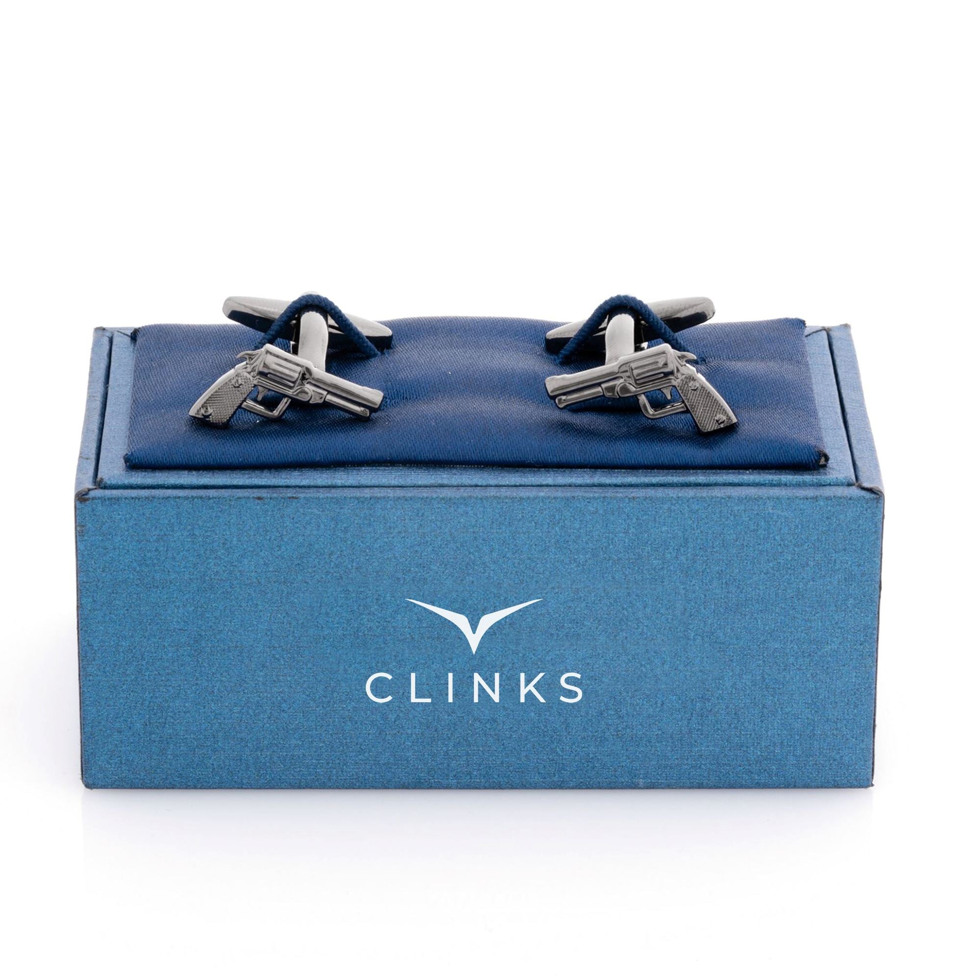 Gunmetal Revolver Gun Cufflinks Novelty Cufflinks Clinks Australia