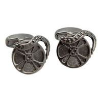 Movie Film Reel Cufflinks in Gunmetal Novelty Cufflinks Clinks Australia