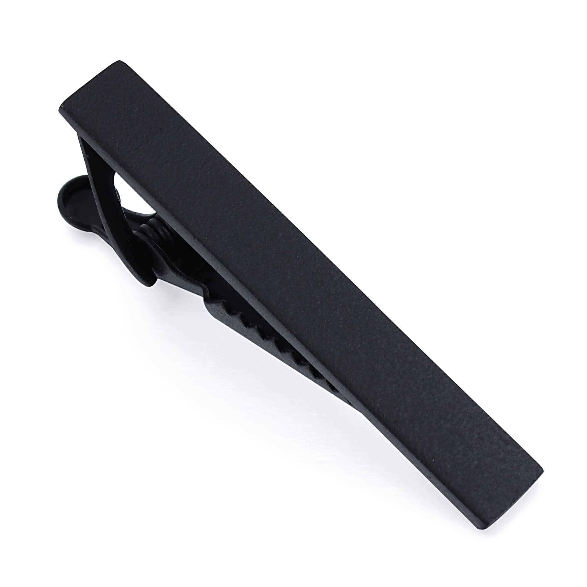 Small Shiny Black Tie Clip 40mm Tie Clips Clinks Australia