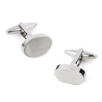 Oval Silver Engravable Cufflinks Engraving Cufflinks Clinks Australia