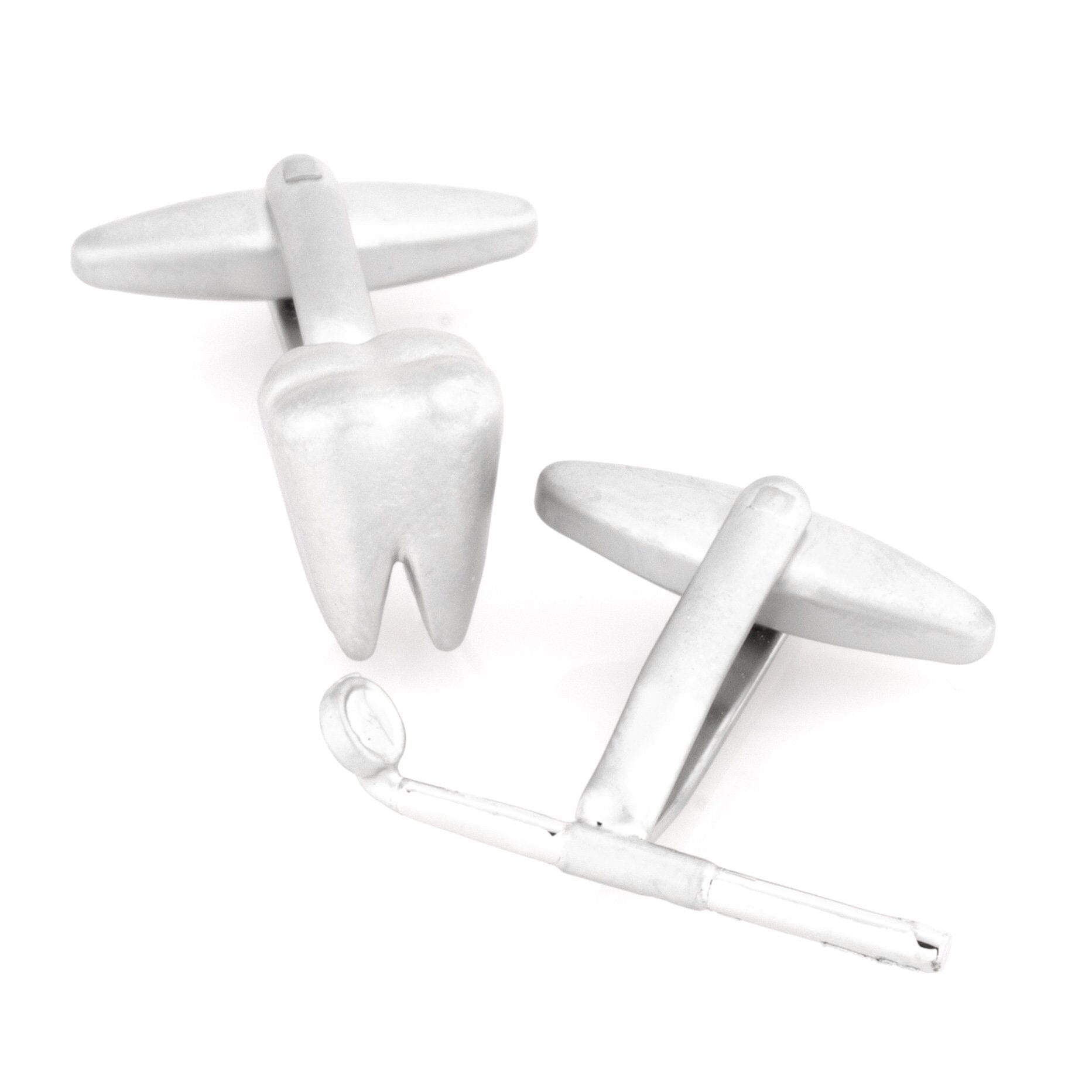 Dentist Tooth and Mirror Cufflinks Novelty Cufflinks Clinks Australia