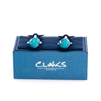 Blue Abstract Spinning Globe Cufflinks Novelty Cufflinks Clinks Australia