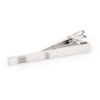 Silver Lines with Waves Tie Clip Tie Clips Clinks Australia Silver Lines with Waves Tie Clip