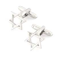 Silver Star of David Cufflinks Novelty Cufflinks Clinks Australia
