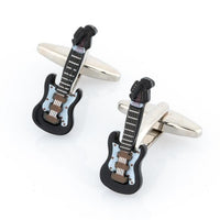 Black Electric Guitar Cufflinks Novelty Cufflinks Clinks Australia