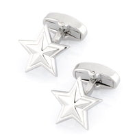 Silver Star Cufflinks Novelty Cufflinks Clinks Australia