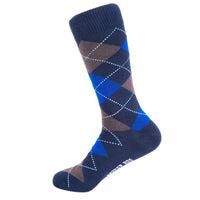 Argyle Tartan Blue Bamboo Socks by Dapper Roo Socks Dapper Roo