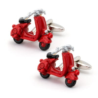 Red 3D Vespa Scooter Cufflinks Novelty Cufflinks Clinks Australia