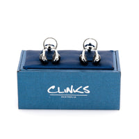 Black and Silver Headphone Cufflinks Style 2 Novelty Cufflinks Clinks Australia