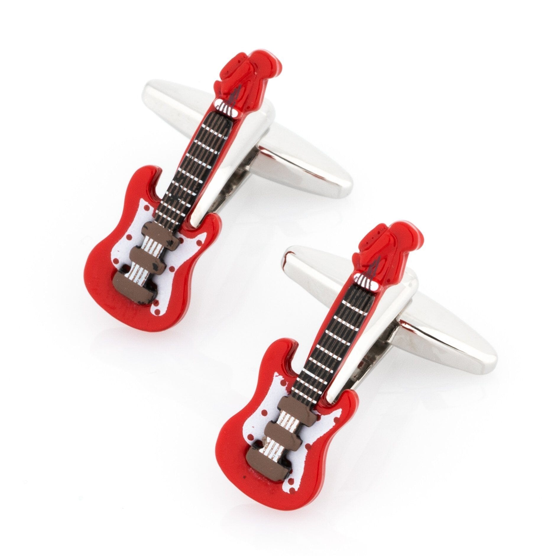 Red Electric Guitar Cufflinks Novelty Cufflinks Clinks Australia