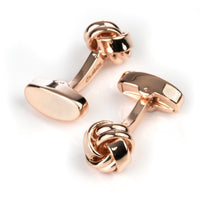 Rose Gold Knot Cufflinks Classic & Modern Cufflinks Clinks Australia Rose Gold Knot Cufflinks