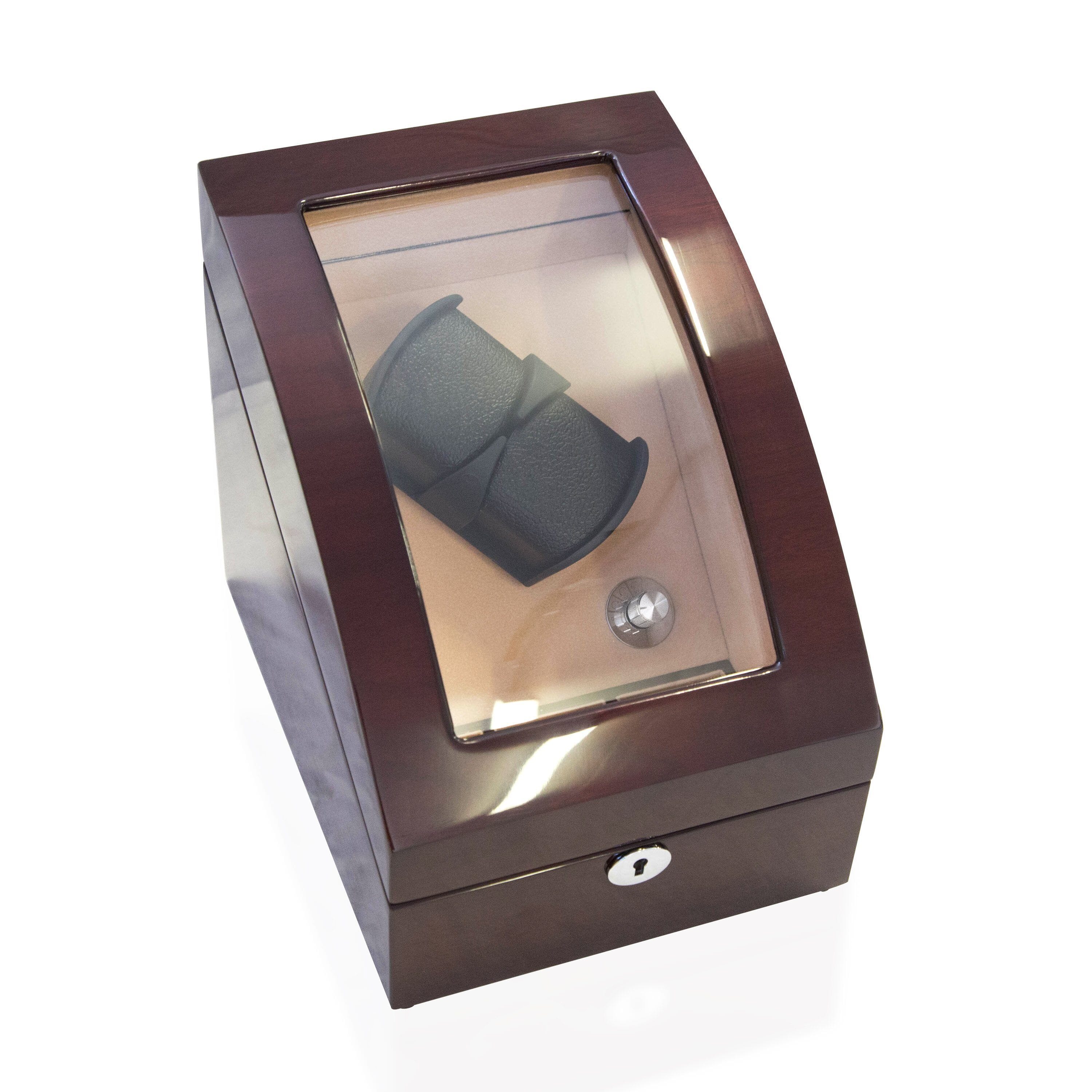 Avoca Watch Winder Box for 2 + 3 watches in Mahogany Watch Winder Boxes Clinks