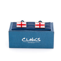 Red & White St George's Cross Cufflinks Novelty Cufflinks Clinks Australia