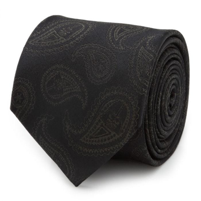 Star Wars Darth Vader Paisley Black Silk Men's Tie Ties Star Wars