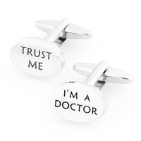 Trust Me I'm a Doctor Cufflinks Novelty Cufflinks Clinks Australia "Trust Me, I'm a Doctor" Cufflinks