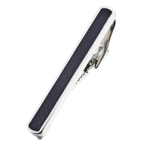 Black Woven Pattern Cufflink and Tie Clip Set Gift Set Clinks Australia