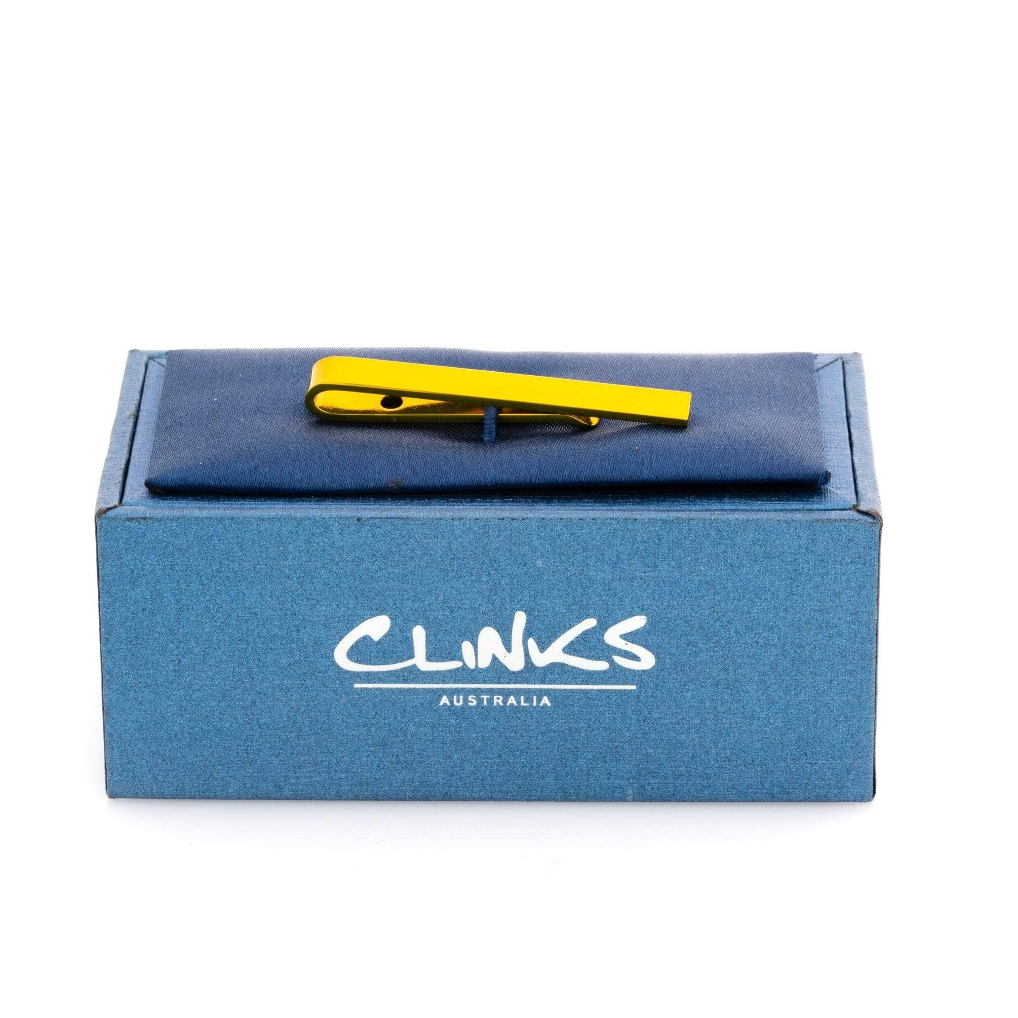 Yellow Metallic Small Tie Bar Tie Clips Clinks