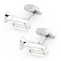 Tuba Cufflinks Silver Novelty Cufflinks Clinks Australia