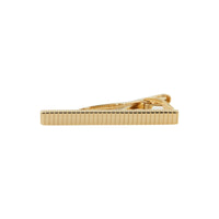 Vertical Lines Gold Tie Clip Tie Bars Clinks