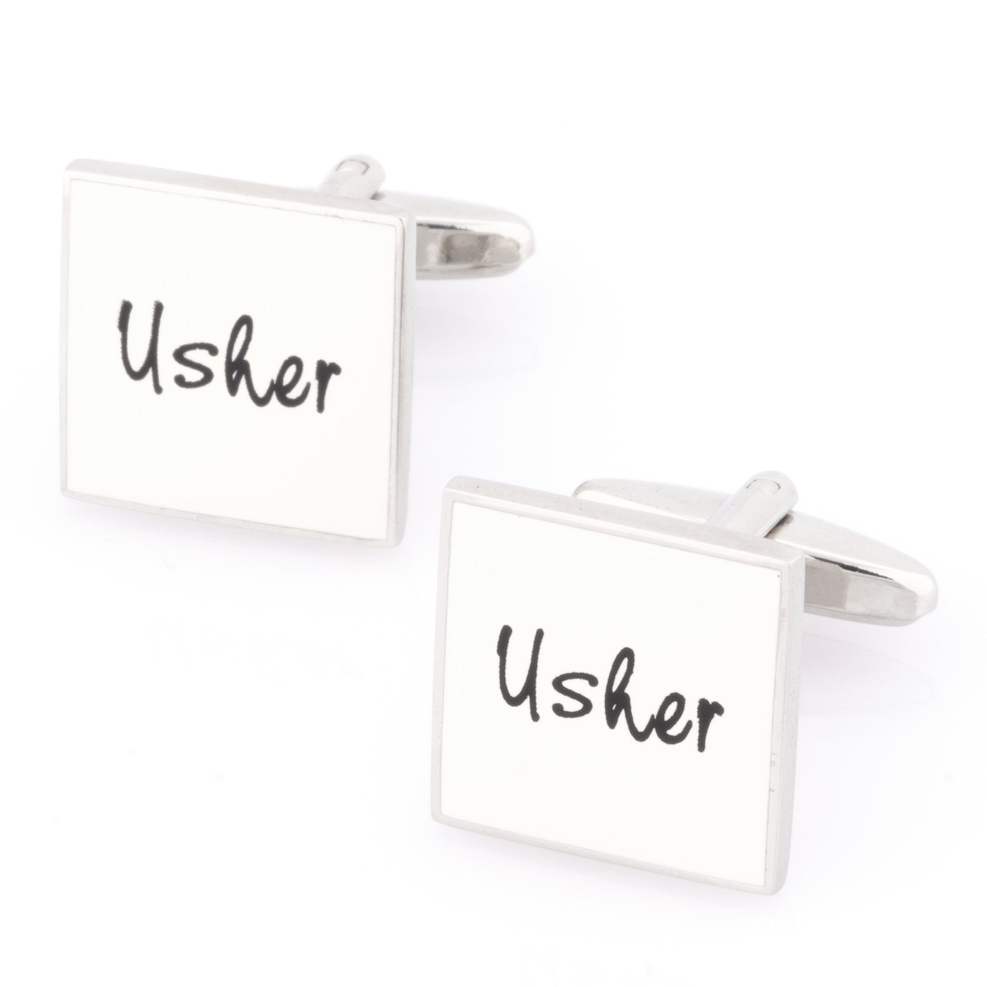 Usher White Cufflinks Wedding Cufflinks Clinks Australia