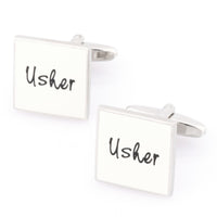 Usher White Cufflinks Wedding Cufflinks Clinks Australia