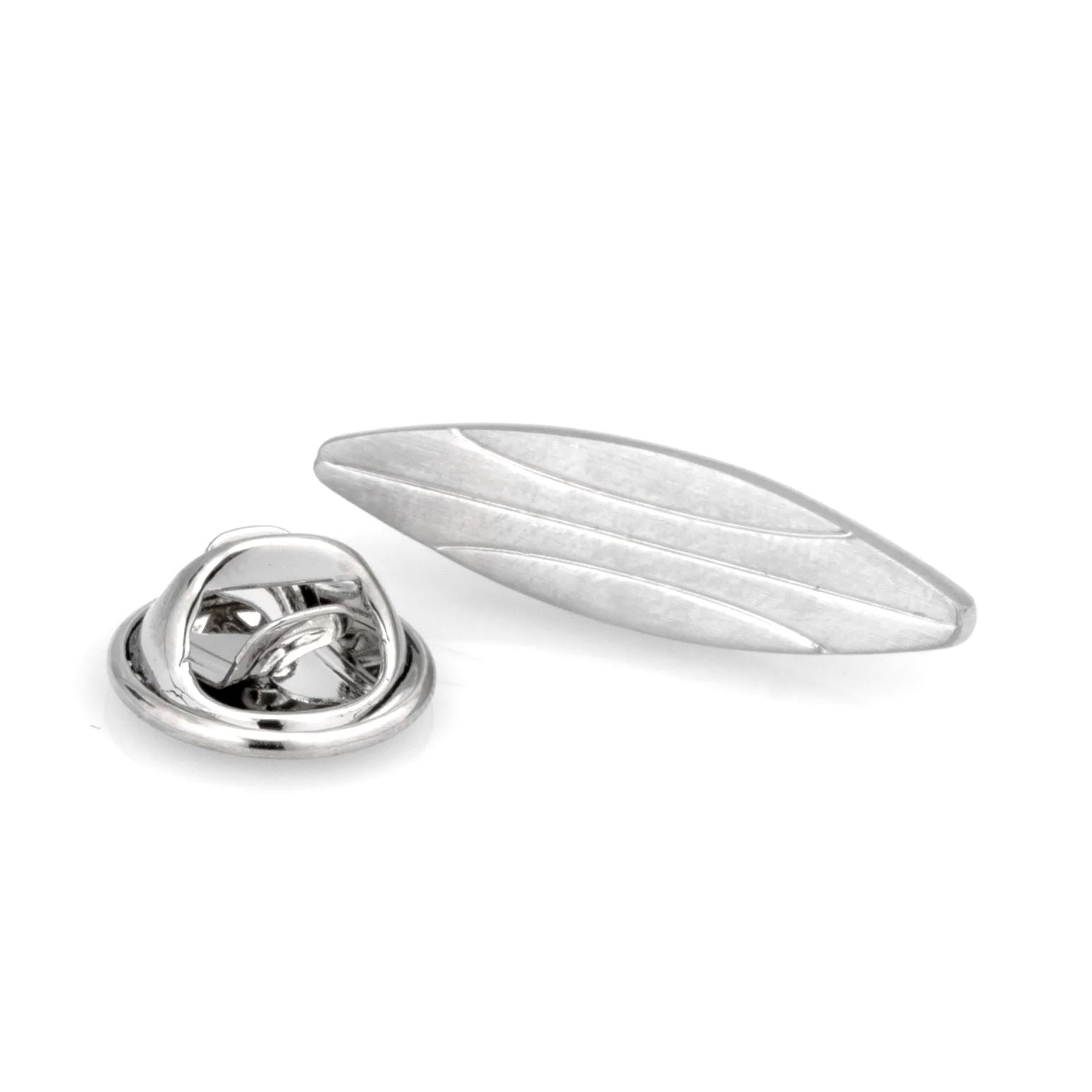 Silver Surfboard Lapel Pin Lapel Pin Clinks