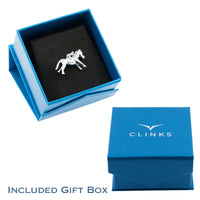 Horse and Jockey Lapel Pin Silver Lapel Pin Clinks