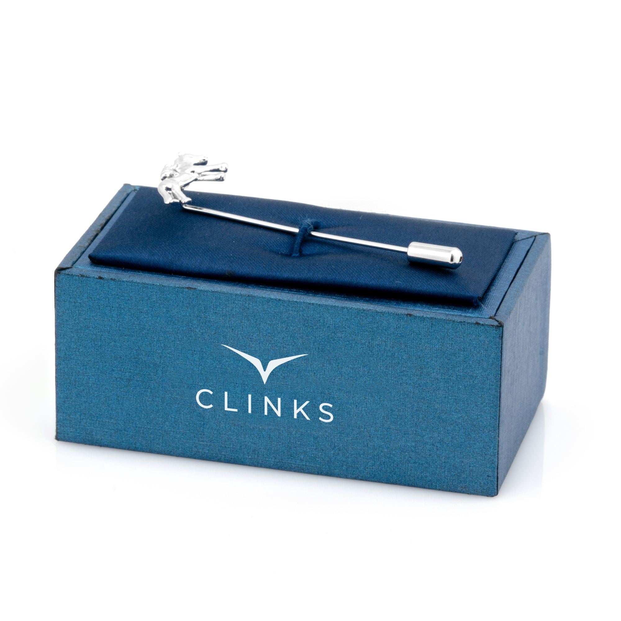 Melbourne Cup Horse Racing Silver Stick Pin Lapel Pin Clinks