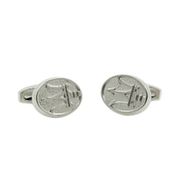 Silver Maserati Cufflinks Novelty Cufflinks Clinks
