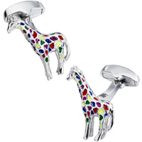 Multi Coloured Giraffe Cufflinks Novelty Cufflinks Clinks Australia