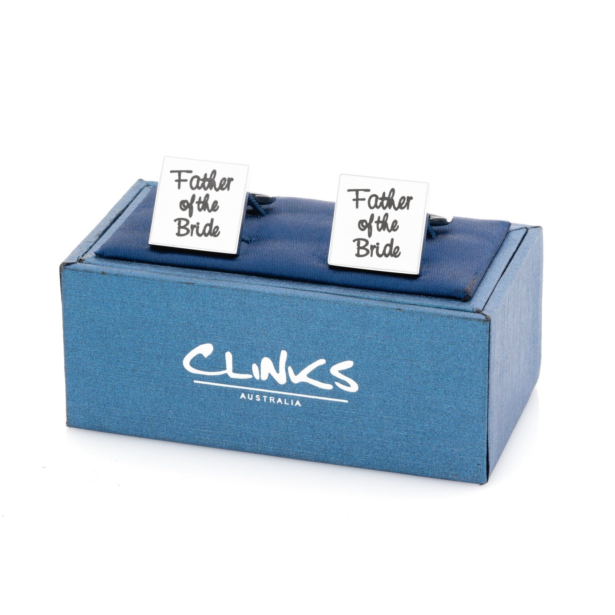 Father of the Bride White Cufflinks Wedding Cufflinks Clinks Australia