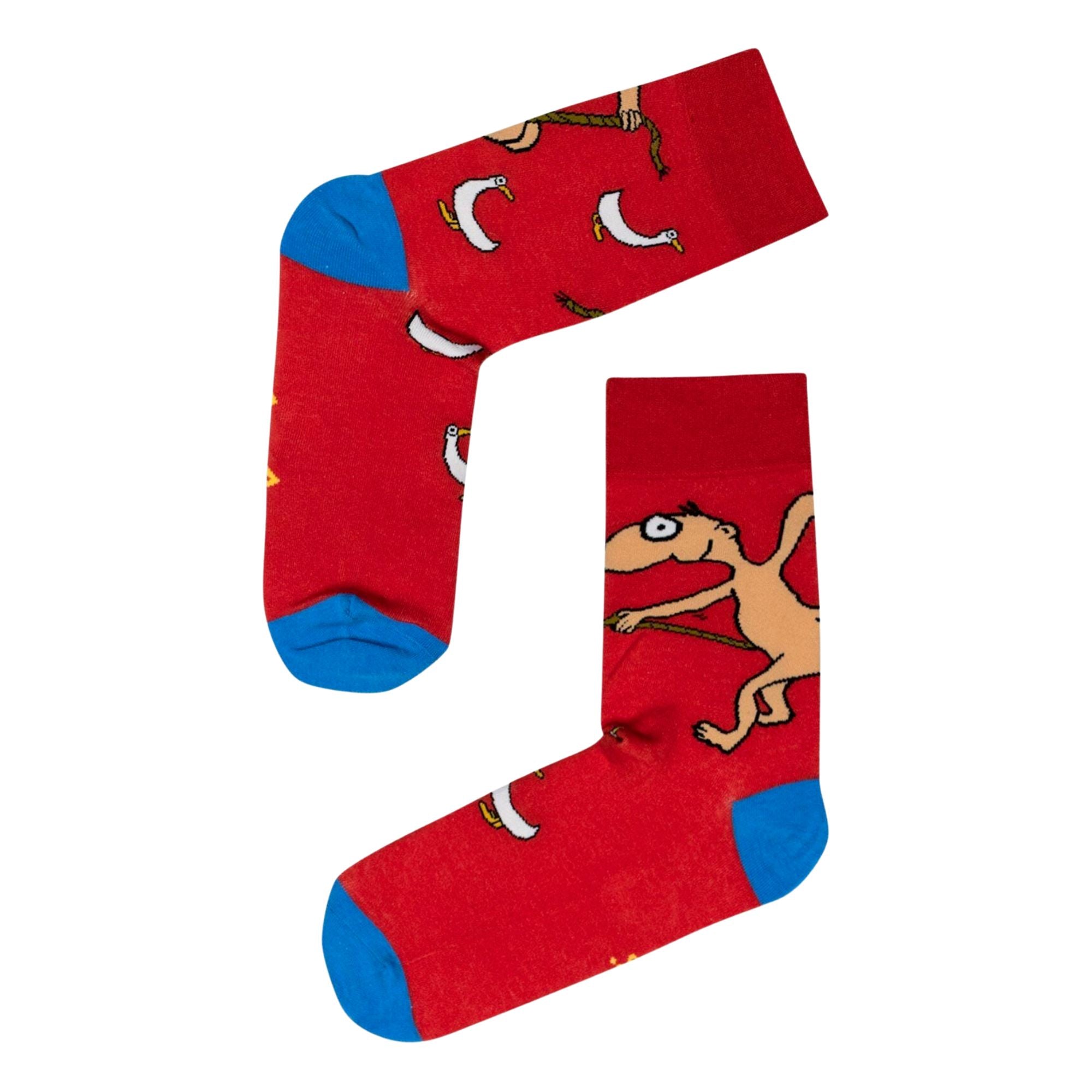Michael Leunig Playful Man Red Socks Socks Leunig for James Harper Default