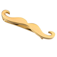 Moustache Tie Bar in Brushed Gold Tie Clips Clinks Australia