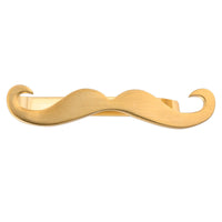 Moustache Tie Bar in Brushed Gold Tie Clips Clinks Australia