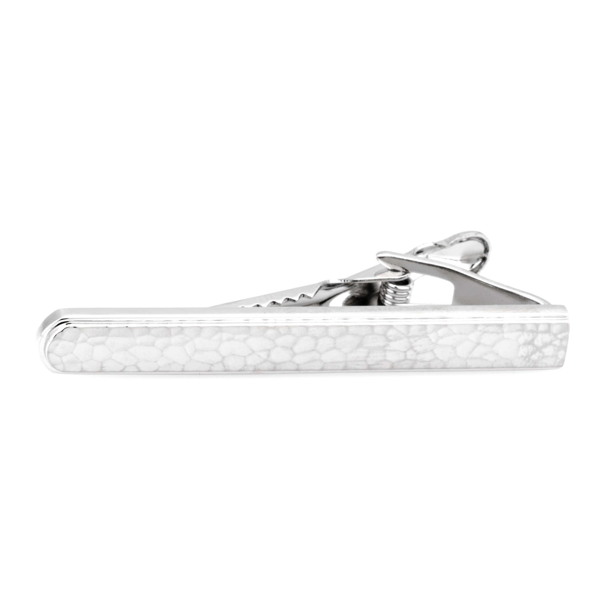 Scored Earth Matte Silver Tie Clip, Tie Bars, Tie Clips, Men's Tie Bars, TC1400, Silver, Classic & Modern Tie Clip, Classic & Modern Tie Bars, Cuffed, Clinks, Clinks Australia