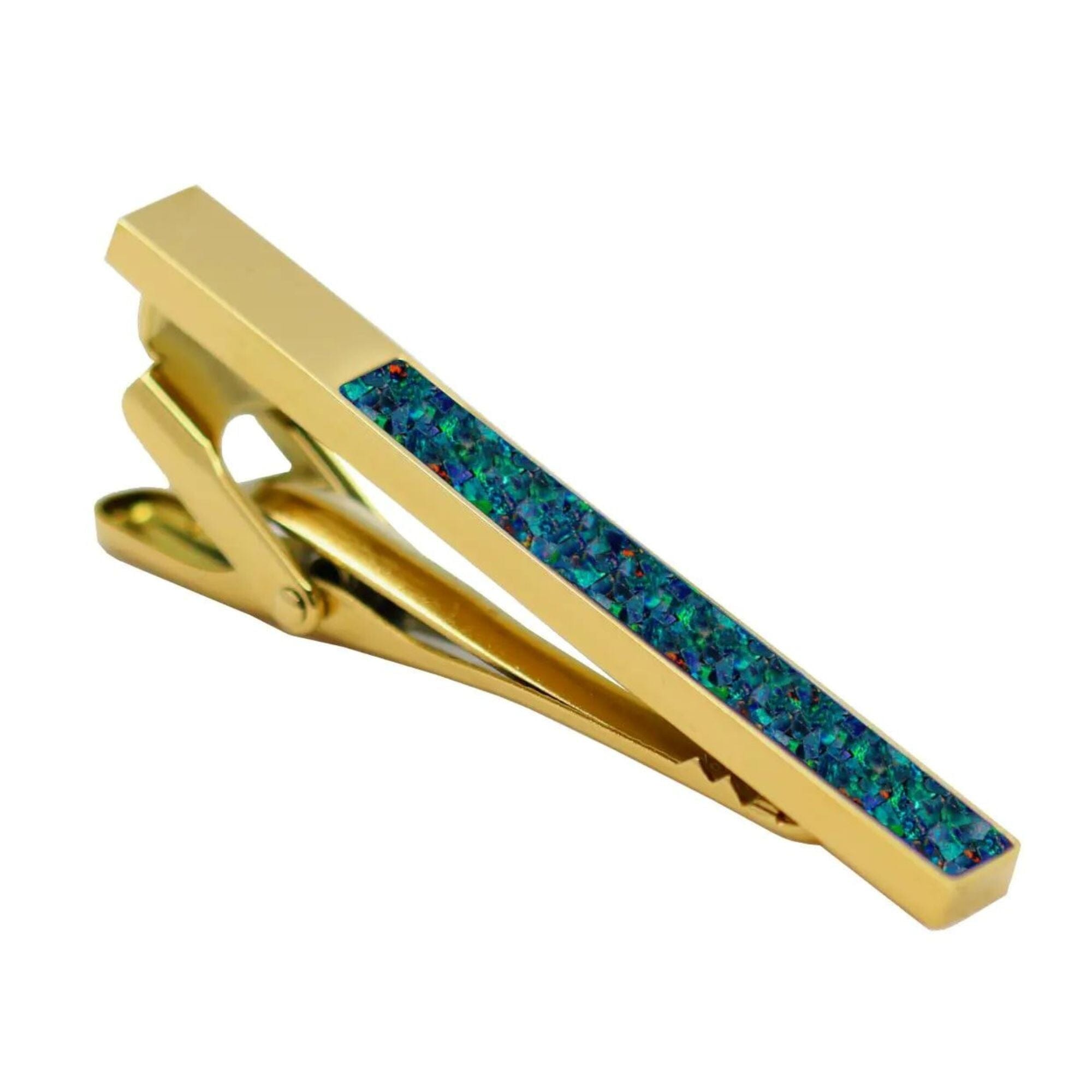 Gold Australian Ocean Opal Tie Clip Tie Clips Clinks Australia