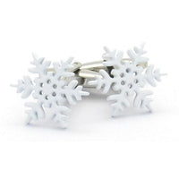 White Snow Flake Cufflinks Novelty Cufflinks Clinks Australia