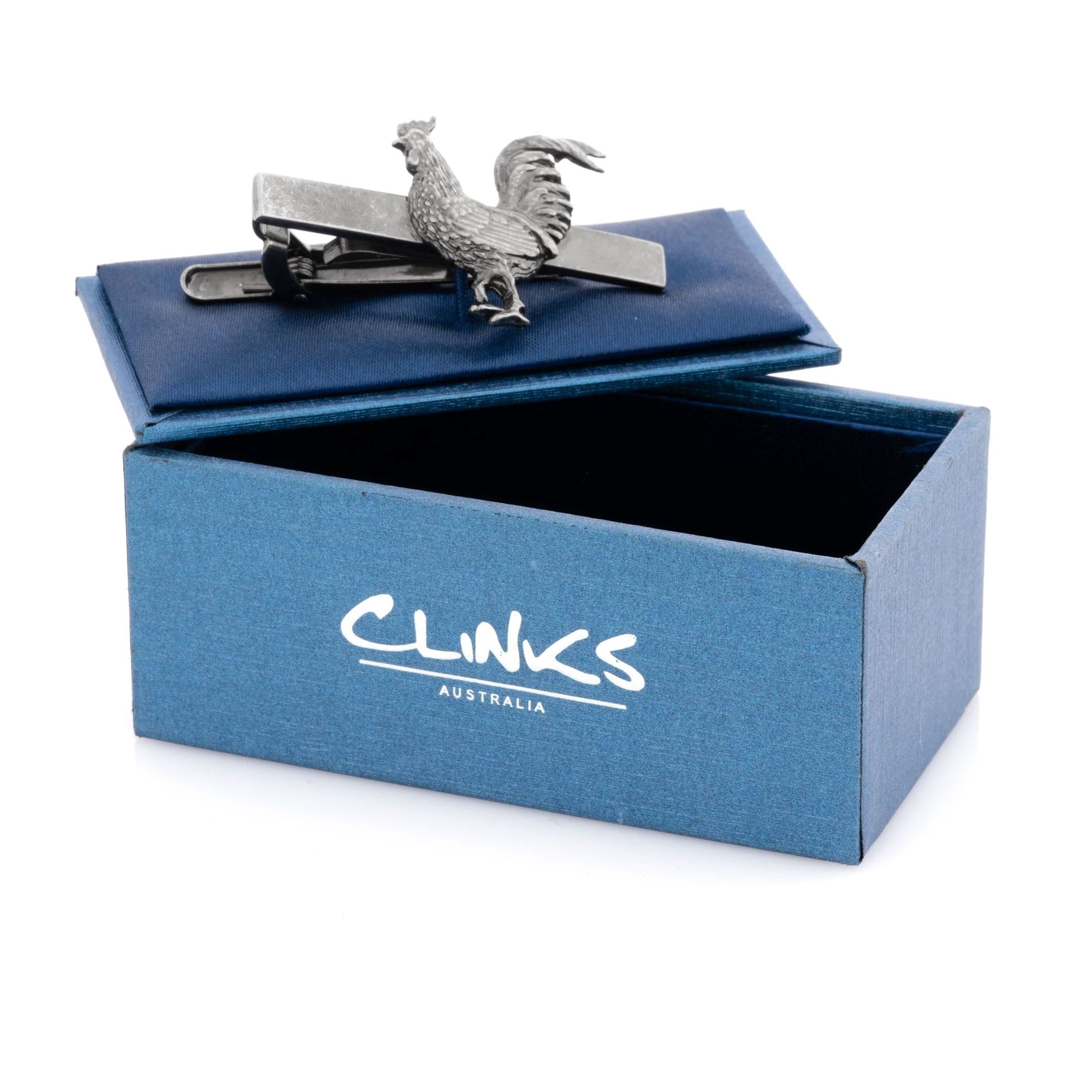 Antique Style Rooster Tie Clip Tie Bars Clinks