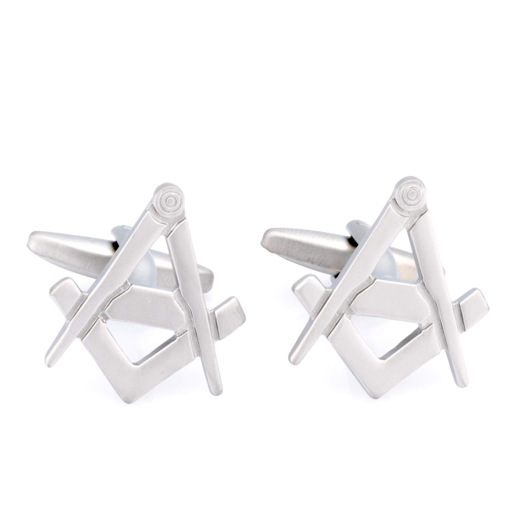 Freemason Masonic Brushed Silver Cufflinks Novelty Cufflinks Clinks Australia Default 