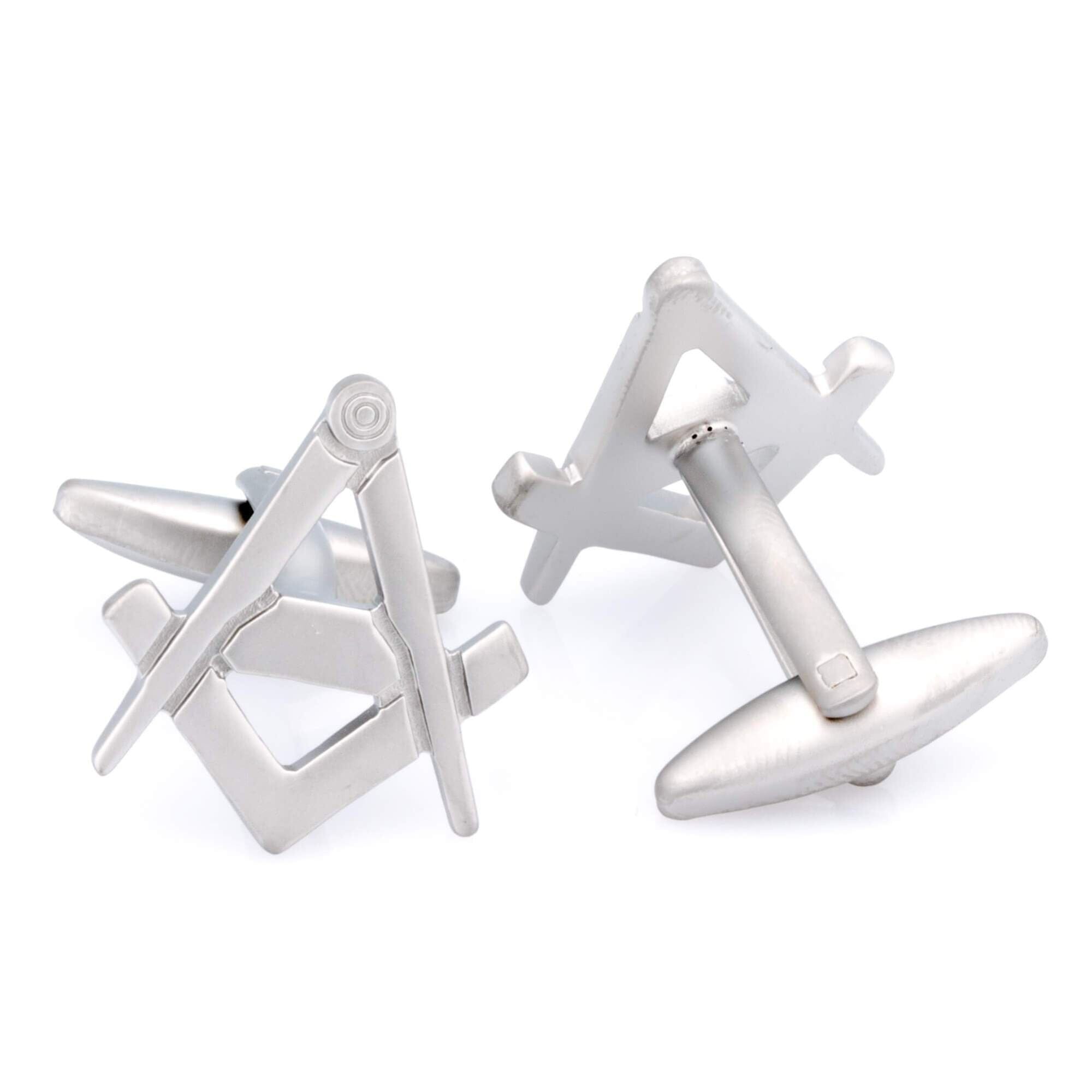 Freemason Masonic Brushed Silver Cufflinks Novelty Cufflinks Clinks Australia 