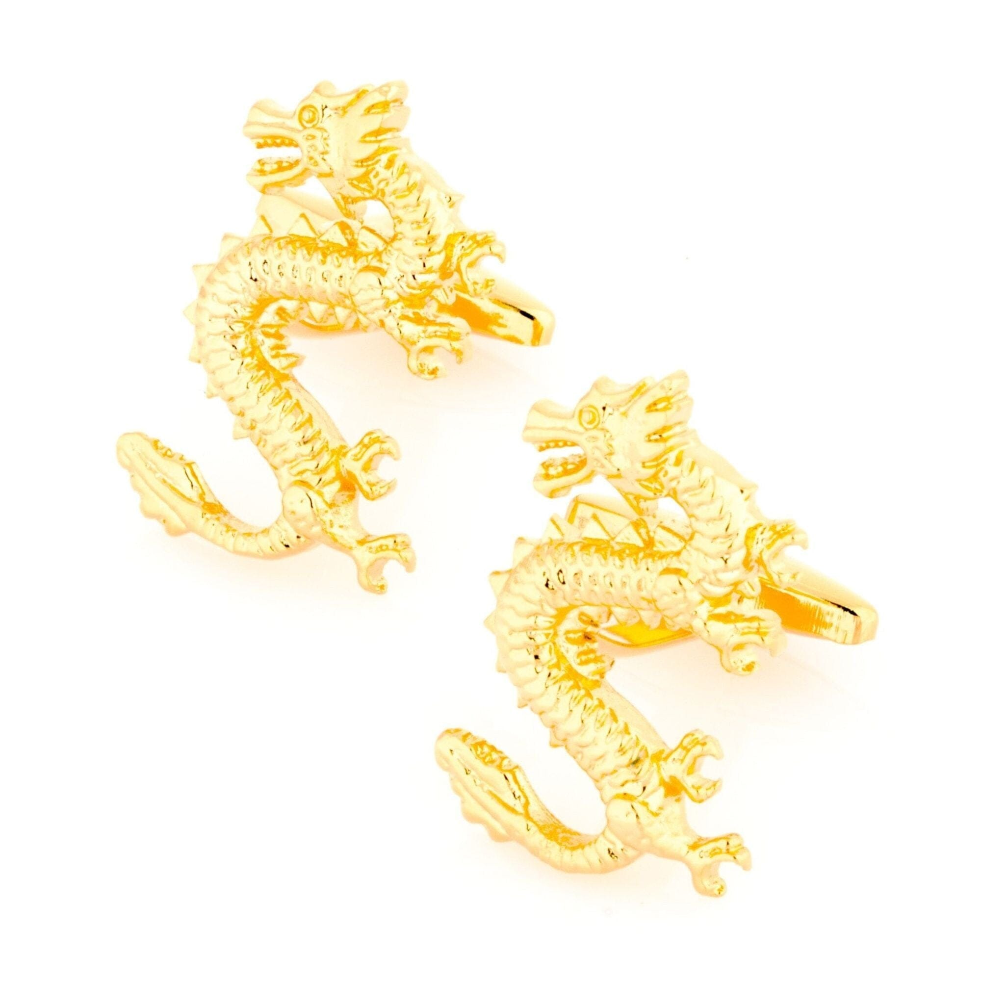 Golden Lucky Chinese Dragon Cufflinks Novelty Cufflinks Clinks Australia Golden Lucky Chinese Dragon Cufflinks 