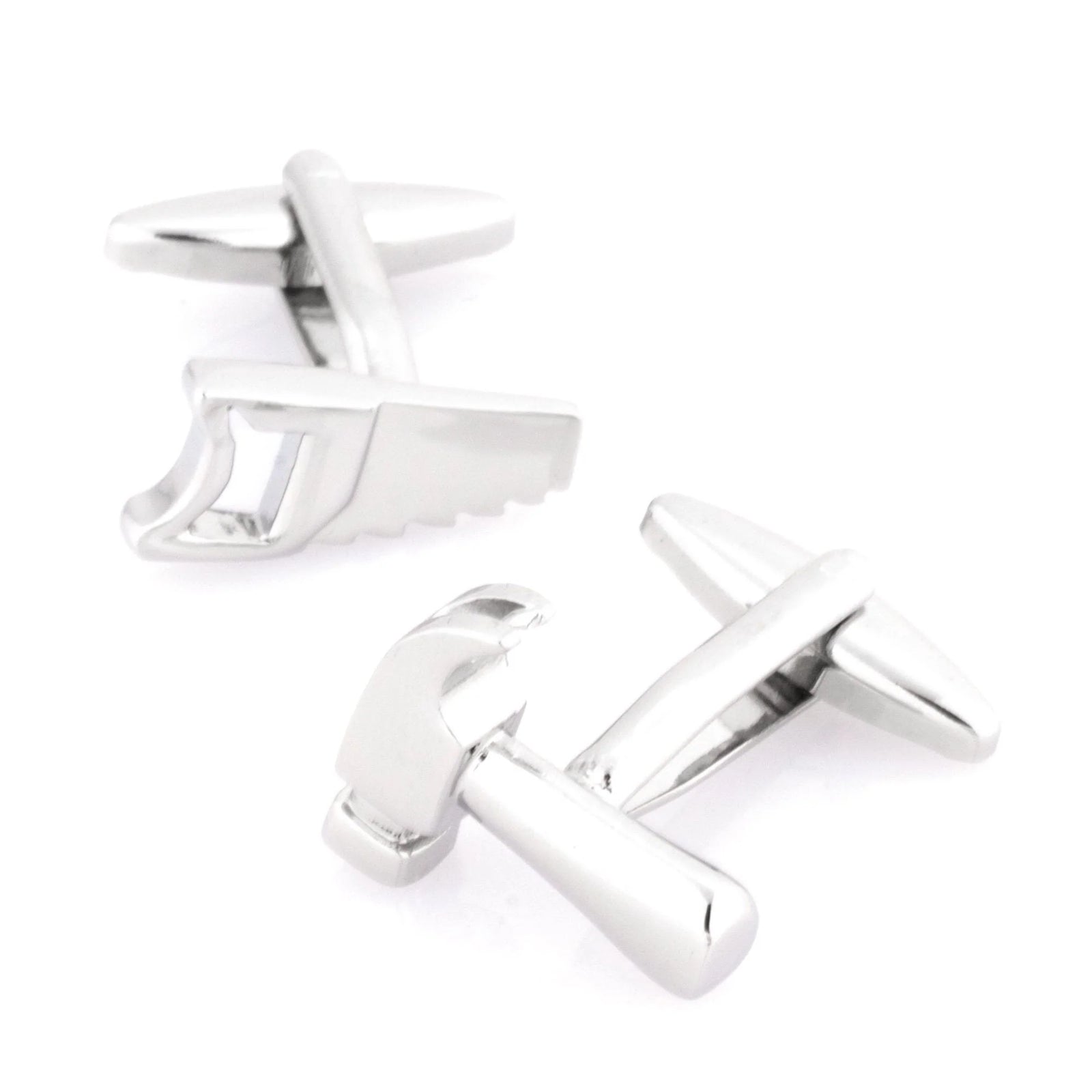 "Handyman" Silver Hammer & Saw Cufflinks