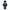 Classic Pedy Blue Swiss Movement Opal Watch 40MM with Black Leather Strap