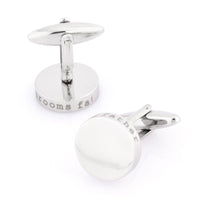 Grooms Father Laser Etched Round Engravable Wedding Cufflinks Wedding Cufflinks Clinks Australia