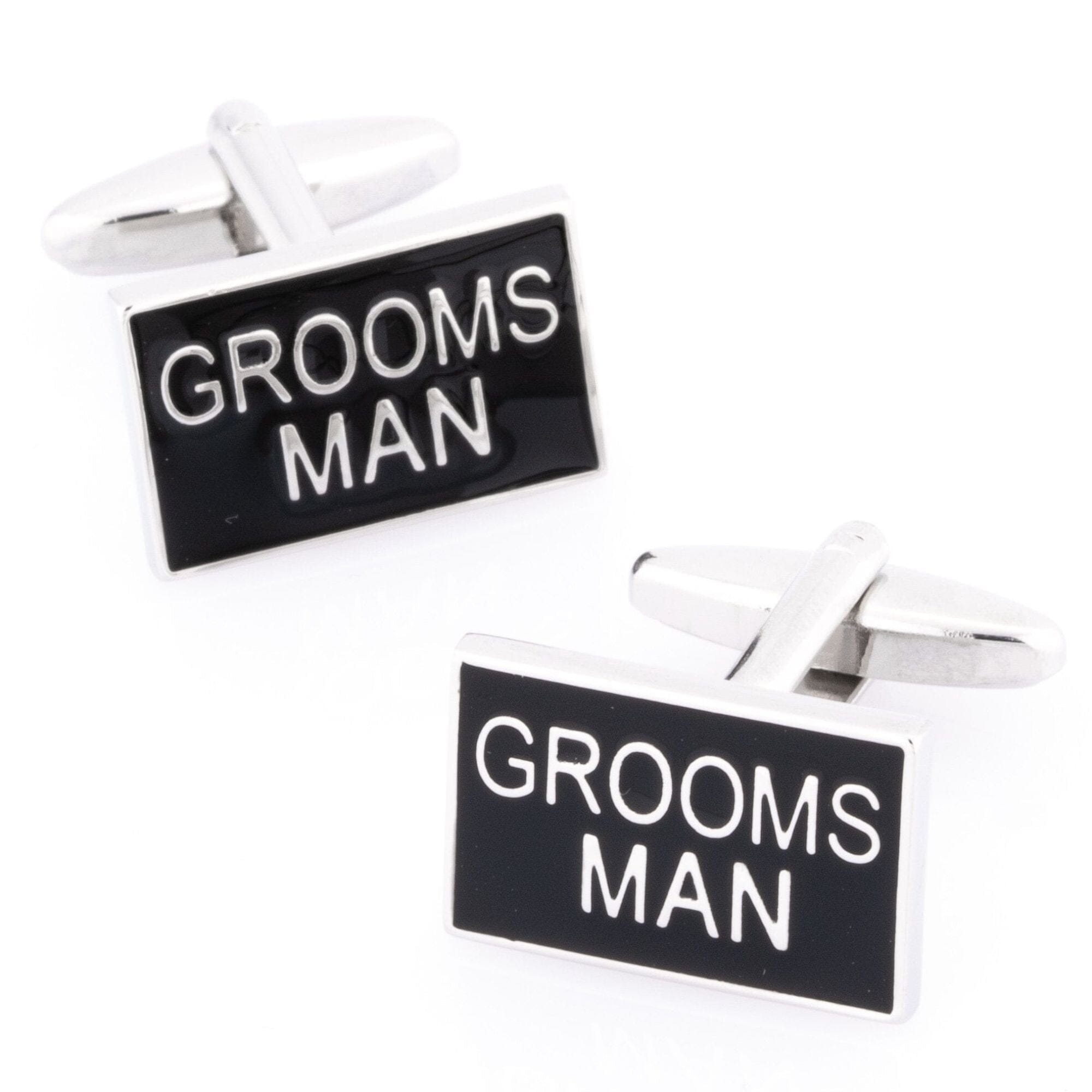 Grooms Man Black and Silver Wedding Cufflinks Wedding Cufflinks Clinks Australia Grooms Man Black and Silver Wedding Cufflinks 