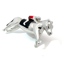 Coloured Horse & Jockey 3D Tie Clip