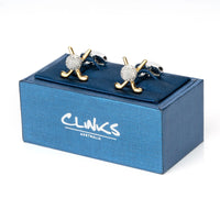 Silver and Gold Golf Club and Ball Cufflinks