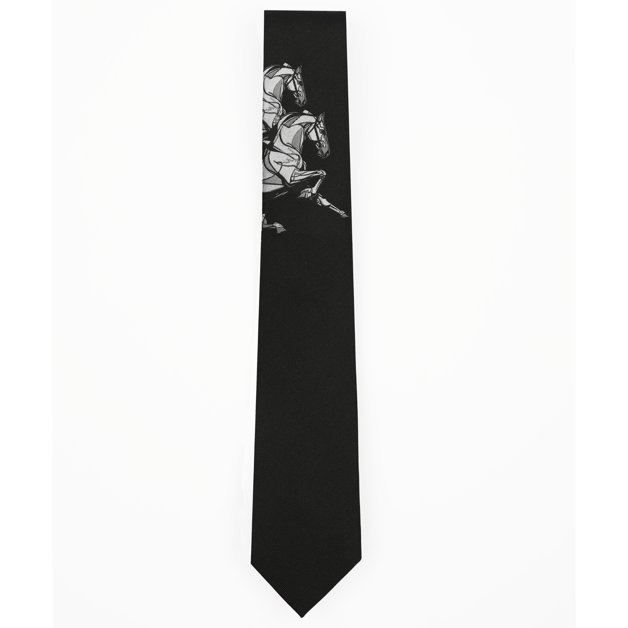 Galloping Horses Tie Black
