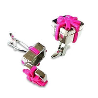 Pink Gift Box Cufflinks Novelty Cufflinks Clinks Australia Pink Gift Box Cufflinks